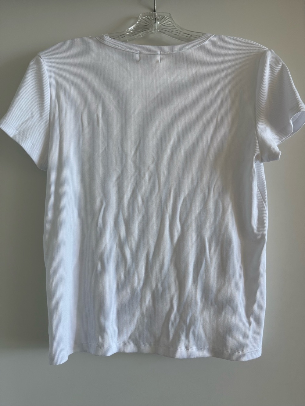 Aritzia Wilfred White Ribbed Tee NWOT - Picture 4 of 4